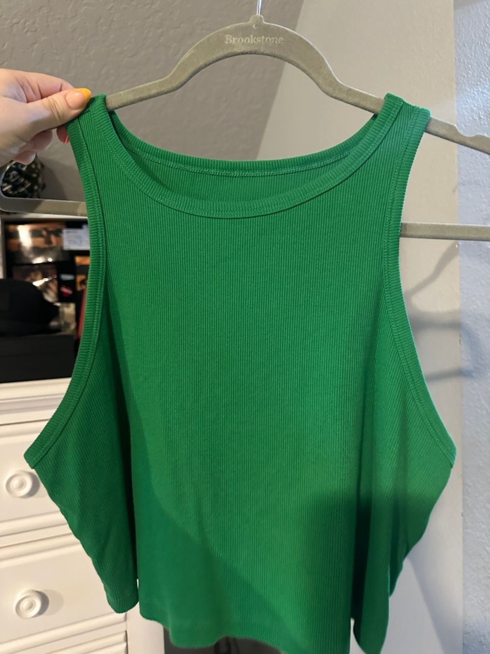 wild fable Green Ribbed Cropped Tank - Picture 2 of 4